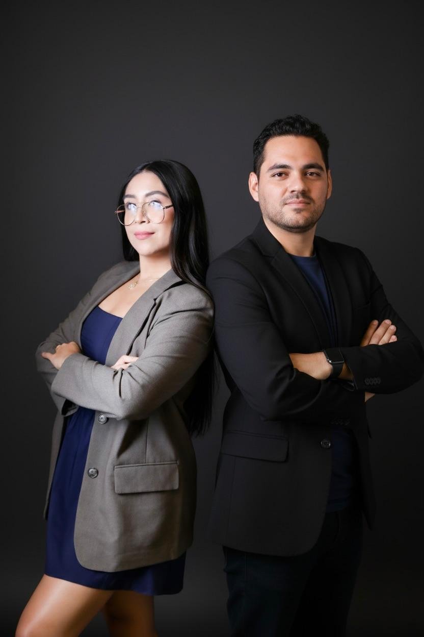 Alejandra Tornez y Jesús García Torres, del equipo de Ojo de Kraken